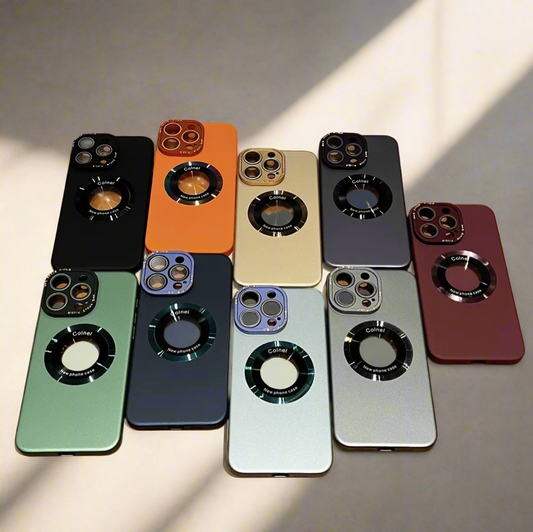 iPhone case with Metal Lens Frame Frosted
