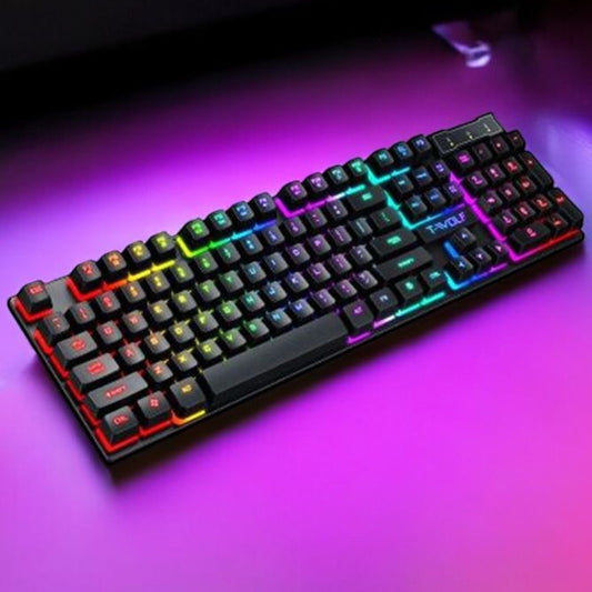 Gaming Usb Luminous Wired Keyboard Floating Manipulator